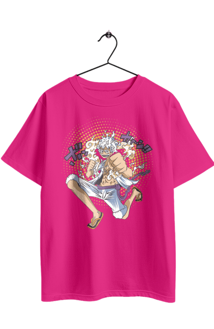 Футболка оверсайз з принтом "Ван Піс Луффі". Luffy, one piece, аніме, ван піс, великий куш, луффі, манга, монки де луффі, пірати. 2070702