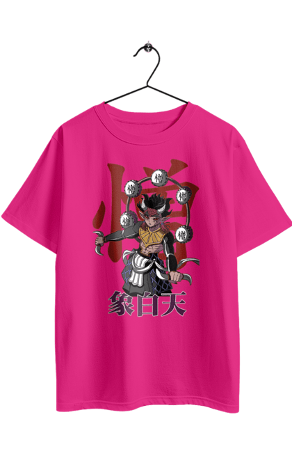 Футболка оверсайз з принтом "Винищувач Демонів Дзохакутен". Demon slayer, kimetsu no yaiba, zohakuten, аніме, винищувач демонів, вища луна, демон, дзохакутен, манга. 2070702