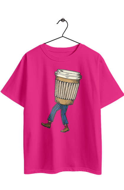 Футболка оверсайз з принтом "Людина Кава". Кава. 2070702