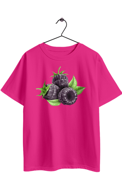 Футболка оверсайз з принтом "Ожина". Ожина, ягода. 2070702