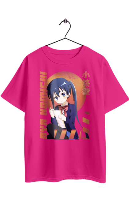 Футболка оверсайз з принтом "Золота мозаїка Ая Коміті". Anime, aya komichi, kiniro mosaic, kinmoza, manga, аніме, ая коміті, золота мозаїка, коміті, манга. 2070702