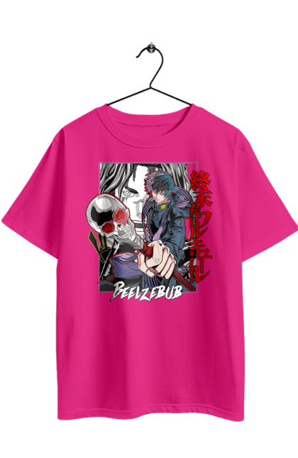 Футболка оверсайз з принтом "Повість про кінець світу Вельзевул". Anime, beelzebub, manga, record of ragnarok, аніме, вельзевул, комікс, манга. 2070702