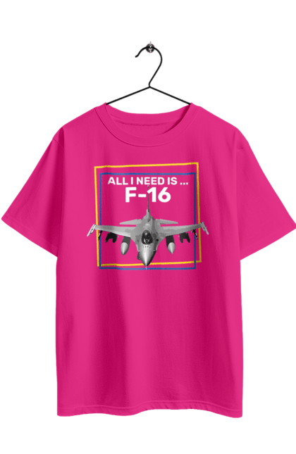 Футболка оверсайз з принтом "F16". F16, himars, залужний, зброя, літак. 2070702