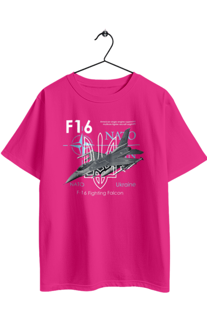 Футболка оверсайз з принтом "F16". F16, nasams, zuzana, гаубиця, два герби, залужний, сюзанна. 2070702