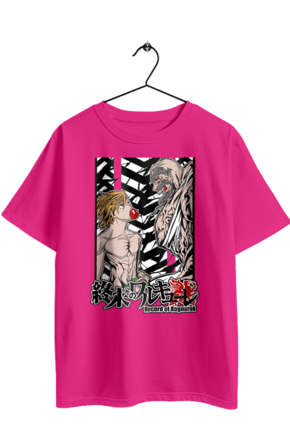 Футболка оверсайз з принтом "Повість про кінець світу Адам та Зевс". Adam, anime, manga, record of ragnarok, zeus, адам, аніме, зевс, комікс, манга. 2070702