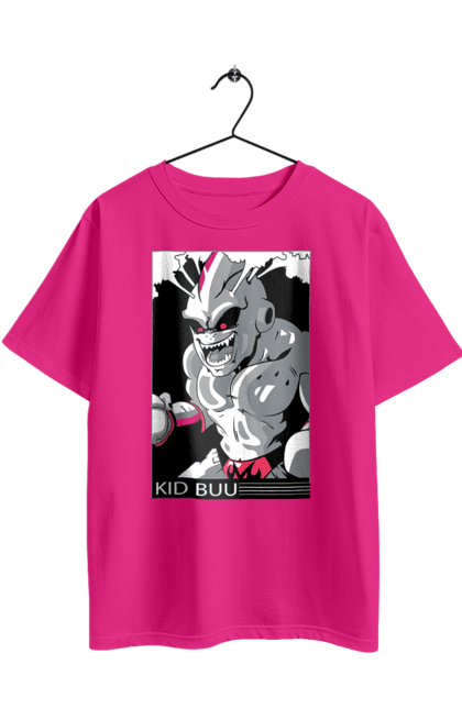 Oversized t-shirt with prints Dragon Ball Majin Buu. Anime, antagonist, dragon ball, majin buu, manga, tv series. 2070702