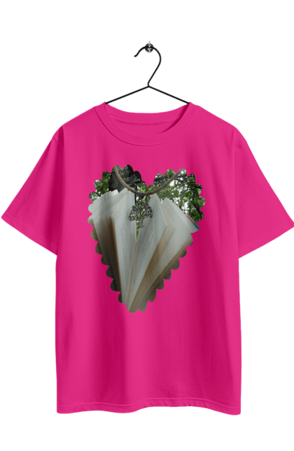 Oversized t-shirt with prints Book valentine. Books, decoration, heart, heart shape, love, nature, reading, wood. 2070702