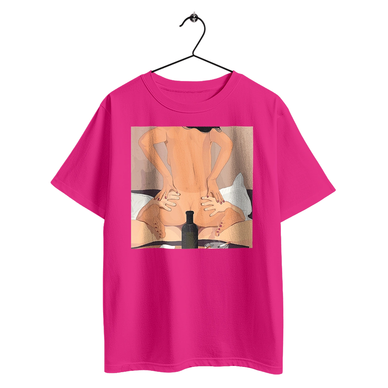 Naked Girl, Bottle And Cigarettes