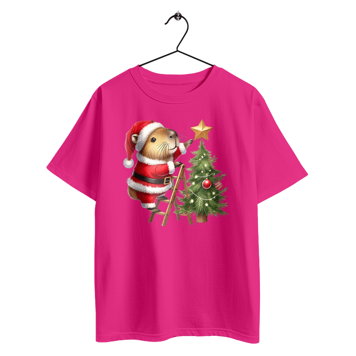 Christmas Capybara with a Tree