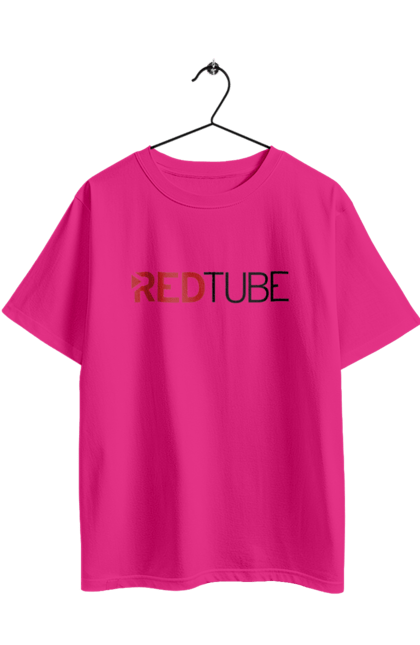 Футболка оверсайз з принтом "Red tube". Бразерс, порно хаб, ред туб. 2070702