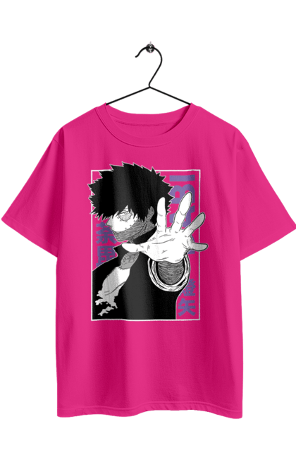 Футболка оверсайз з принтом "Моя академія героїв Дабі". Dabi, my hero academia, todoroki, toya todoroki, академія юей, аніме, дабі, моя академія героїв, тодорокі, тойя тодорокі. 2070702