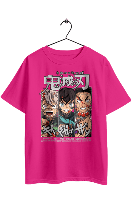 Футболка оверсайз з принтом "Винищувач Демонів Санемі, Муічіро, Гьомей". Demon slayer, kimetsu no yaiba, muichiro, аніме, винищувач демонів, гьомей, манга, муічіро, санемі. 2070702