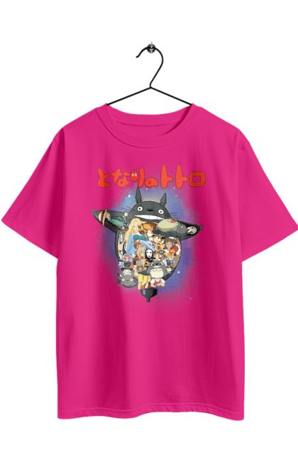 Футболка оверсайз с принтом Тоторо. Аниме, комедия-драма, мой сосед тоторо, приключения, сериал, фильм, фэнтези. 2070702