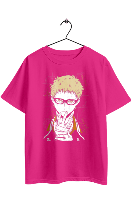 Футболка оверсайз з принтом "Волейбол!! Кей Цукішіма". Anime, haikyu, kei tsukishima, manga, tsukishima, аніме, волейбол, кей цукішіма, манга, цукішіма. 2070702