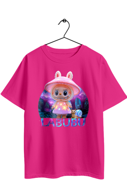 Футболка оверсайз з принтом "Лабубу". Брелок лабубу, іграшка лабубу, лабубу, лабубу кока кола, лялька лабубу, мерч лабубу, мила, рожева лабубу, смішна лабубу. 2070702