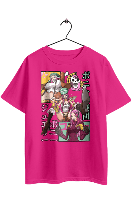 Футболка оверсайз з принтом "Ван Піс Джеверлі Бонні". Big eater, jewelry bonney, one piece, аніме, ван піс, великий куш, джеверлі бонні, манга, ненажера, пірати. 2070702