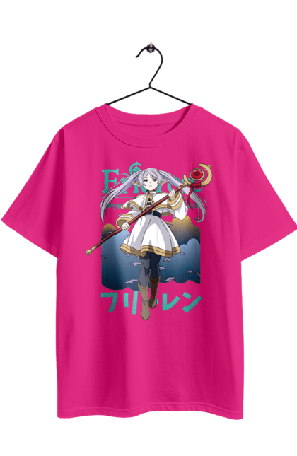 Футболка оверсайз з принтом "Фрірен, провожаюча в останній путь". Anime, fern, manga, аніме, героїня, ельф, маг, манга, ферн, фрірен. 2070702