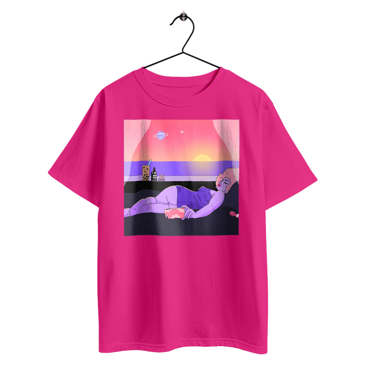 Purple Girl On Vacation