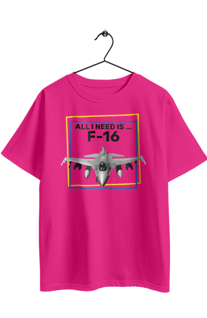 Футболка оверсайз з принтом "F16". F16, himars, залужний, зброя, літак. 2070702