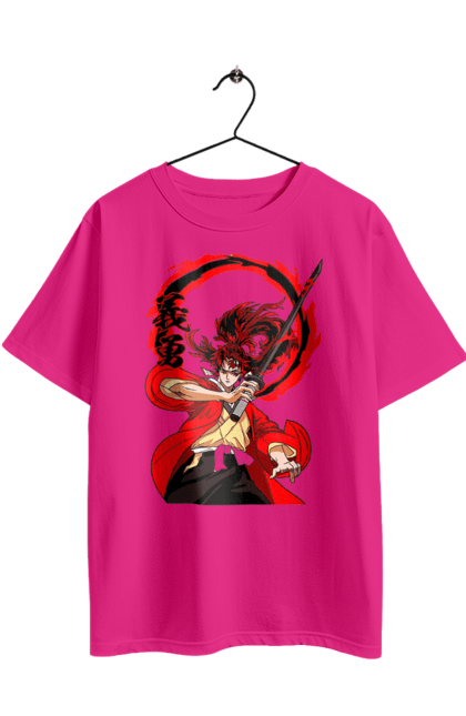 Футболка оверсайз з принтом "Винищувач Демонів Єріїчі Цугікуні". Demon slayer, kimetsu no yaiba, yoriichi, yoriichi tsugikuni, аніме, винищувач демонів, єріїчі, єріїчі цугікуні, манга. 2070702