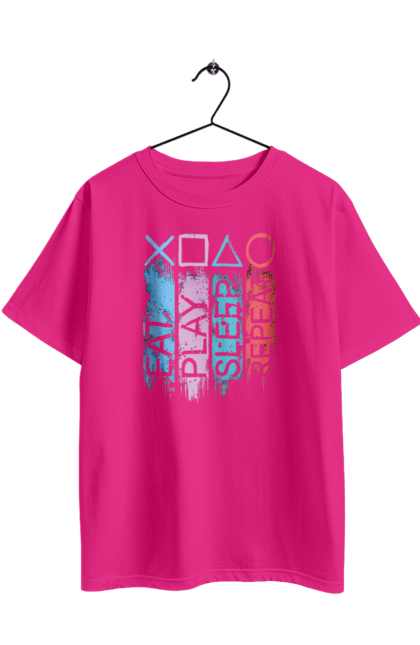 Футболка оверсайз з принтом "Геймпад". Playstation, sony, геймпад, гра, джостик. 2070702