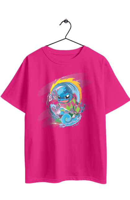 Футболка оверсайз з принтом "Покемон Сквіртл". Nintendo, pokémon go, squirtle, аніме, ігри, покемон, сквіртл. 2070702