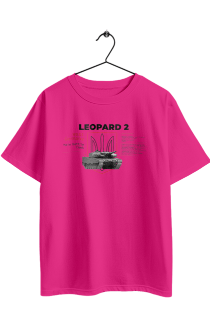 Футболка оверсайз з принтом "Leopard 2 англійська". Leopard 2, залужний, зброя, танк. 2070702