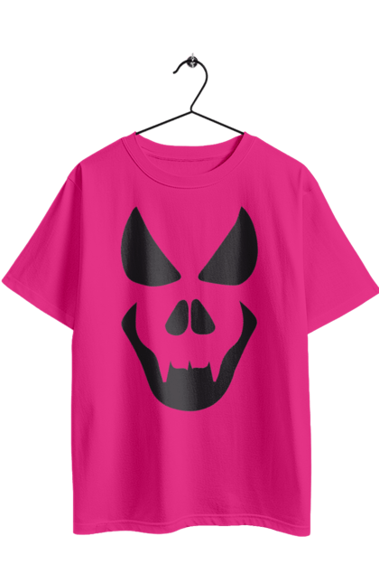 Футболка оверсайз з принтом "Гарбузове обличчя на Хелловін". 31 жовтня, halloween, гарбуз, гелловін, жовтень, капощі, ласощі, лякати, свято, хелловін. 2070702