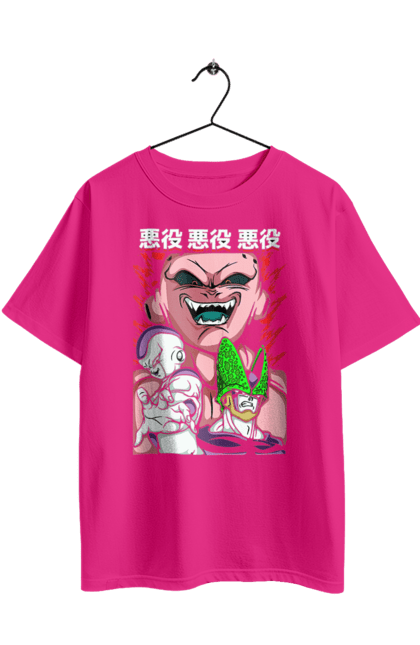 Oversized t-shirt with prints Dragon Ball Majin Buu. Anime, antagonist, dragon ball, majin buu, manga, tv series. 2070702