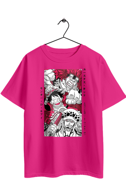 Футболка оверсайз з принтом "Ван Піс Луффі". Luffy, one piece, аніме, ван піс, великий куш, луффі, манга, монки де луффі, пірати. 2070702