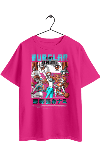 Футболка оверсайз з принтом "Ван Піс Намі". Cat burglar, nami, one piece, аніме, ван пис, ван піс, кішка-злодійка, манга, намі. 2070702