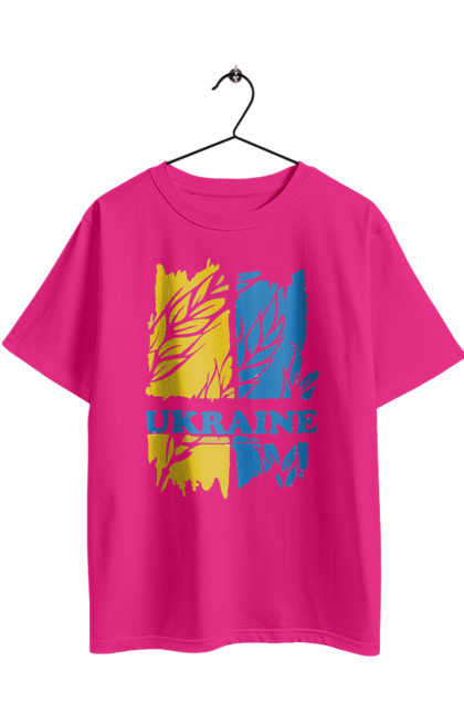 Oversized t-shirt with prints Ukraine ears of wheat. Ears of wheat, symbol of ukraine, ukraine, ukrainian symbols. 2070702