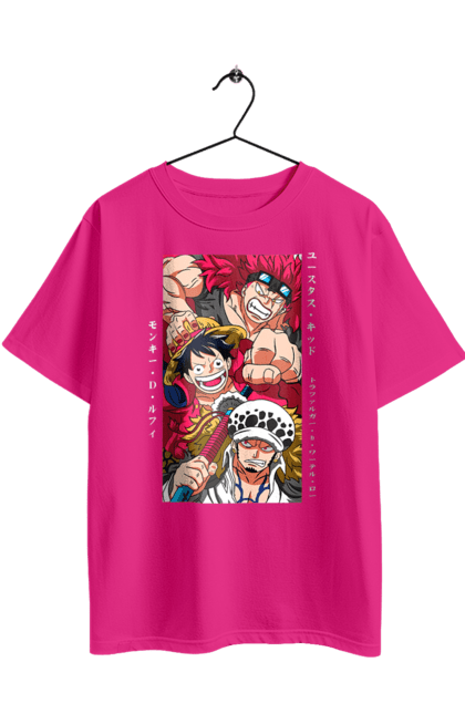 Футболка оверсайз з принтом "Ван Піс Луффі". Luffy, one piece, аніме, ван піс, великий куш, луффі, манга, монки де луффі, пірати. 2070702