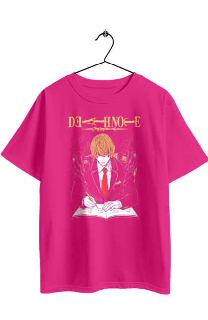 Футболка оверсайз з принтом "Зошит смерті". Death note, аніме, бог смерті, зошит смерті, кіра, манга, рюк, шинігамі, ягами, ягамі лайт. 2070702