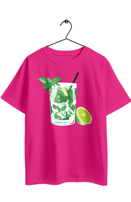 Футболка оверсайз з принтом "Напій Мохіто І Лимон". Лимон, мохіто, напій. 2070702