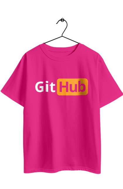 Футболка оверсайз з принтом "Гіт Хаб". Айті, айтішник, гіт хаб, для айтішника, для програміста, подарунок айтішнику, подарунок програмісту, програміст, розробник. 2070702