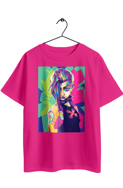 Футболка оверсайз з принтом "Аркейн". Arcane, fortiche, league of legends, riot games, аркейн, вай, джинкс, мультсеріал, фентезі. 2070702