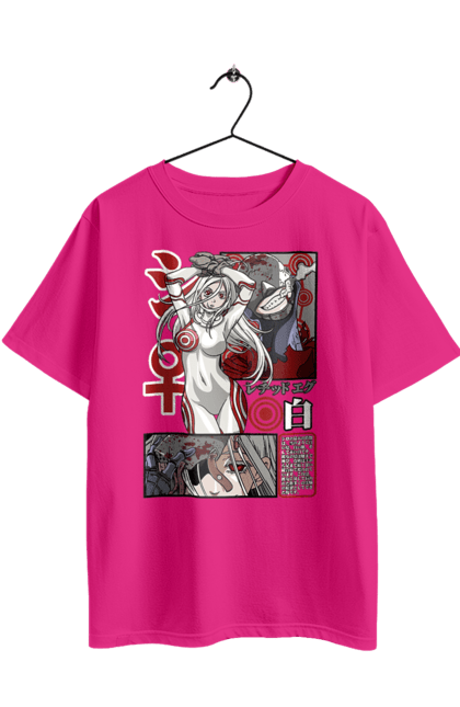 Футболка оверсайз з принтом "Deadman Wonderland Сіро". Deadman wonderland, shiro, аніме, в`язниця, карнавал мертвечини, країна чудес смертників, манга, сиро, сіро, шіро. 2070702