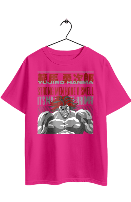 Футболка оверсайз з принтом "Боєць Баки Ханма Юдзіро". Anime, hanma baki, manga, yujiro hanma, аніме, боєць баки, бойові мистецтва, манга, серіал, ханма юдзіро. 2070702