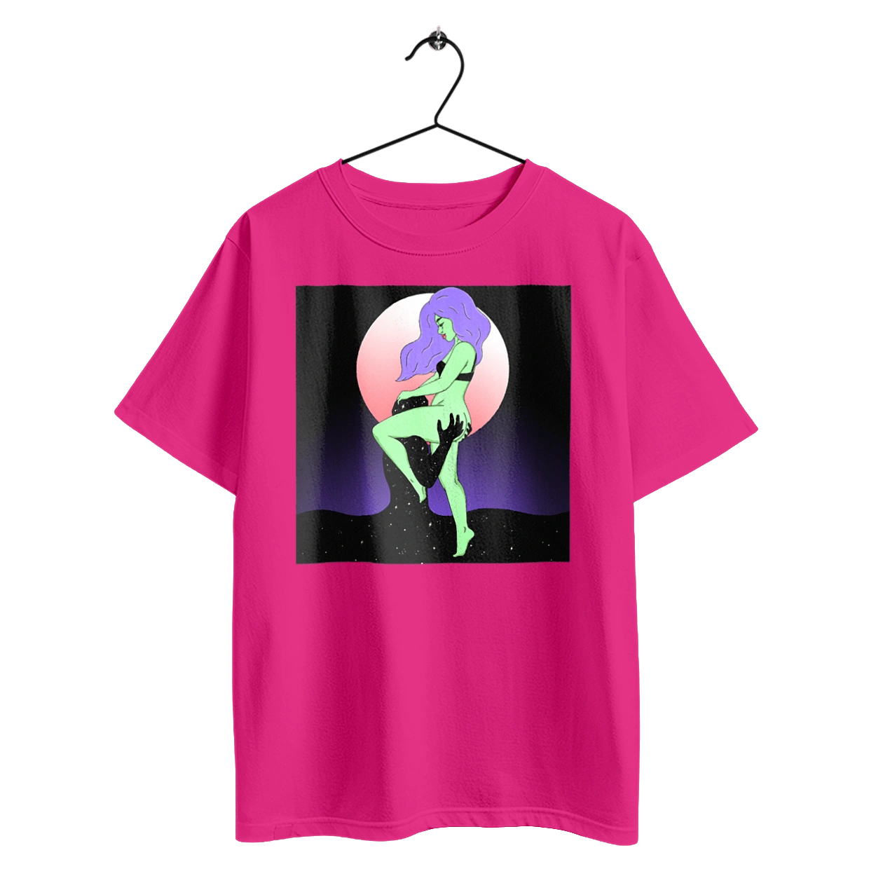 Зеленая Девушка И Луна