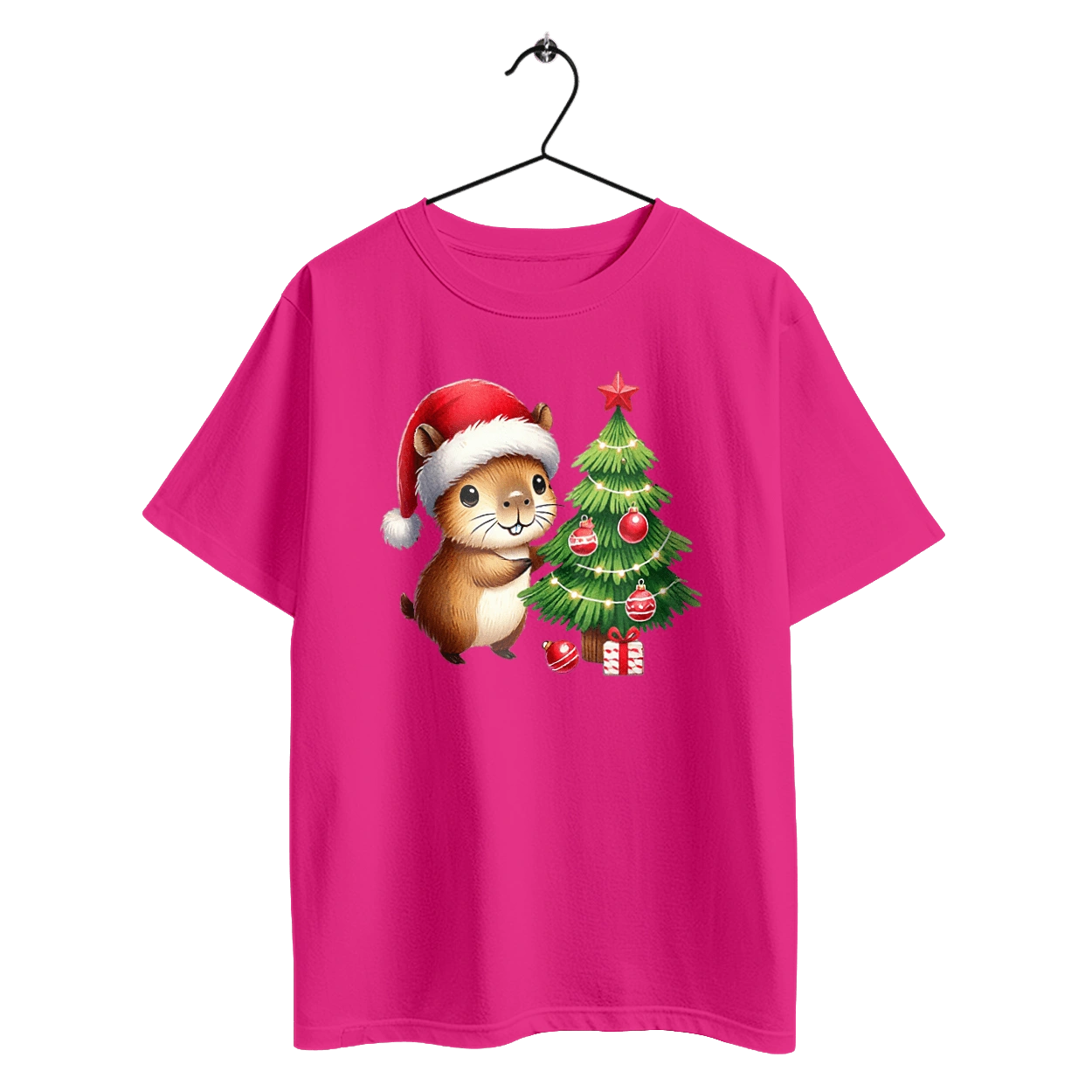 Christmas Capybara with a Tree