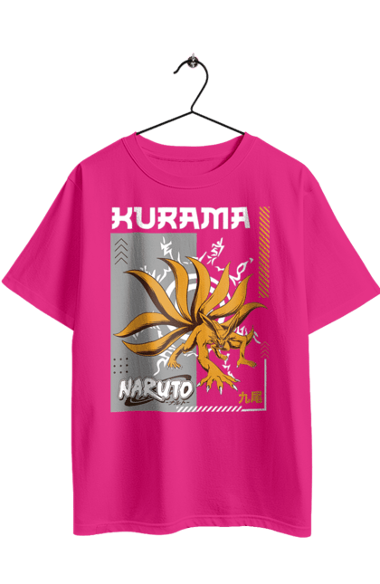 Футболка оверсайз з принтом "Наруто Курама". Kurama, naruto, аніме, курама, манга, наруто, ніндзя, персонаж, серіал. 2070702