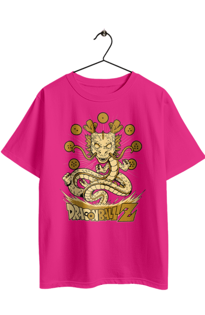 Oversized t-shirt with prints Dragon Ball Shenron. Anime, dragon ball, manga, shenron, tv series. 2070702