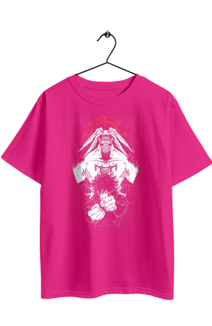 Футболка оверсайз з принтом "Магічна битва Мегумі". Anime, fushiguro, fushiguro megumi, jujutsu kaisen, manga, megumi, аніме, магічна битва, манга, мегумі. 2070702