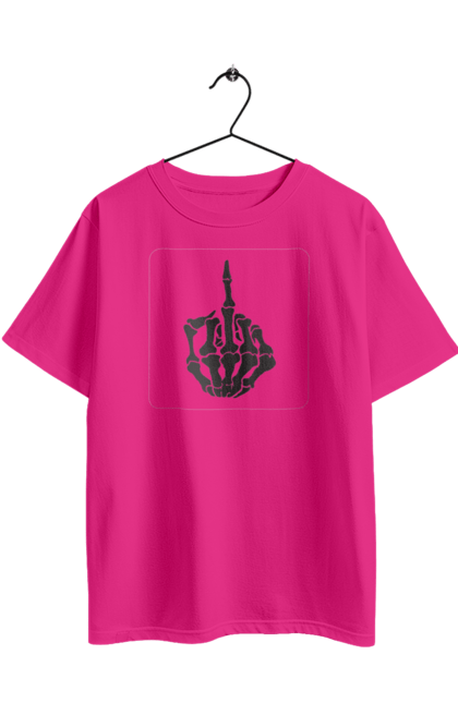 Футболка оверсайз з принтом "Fuck". Fuck, жест, палец, средний, фак. 2070702