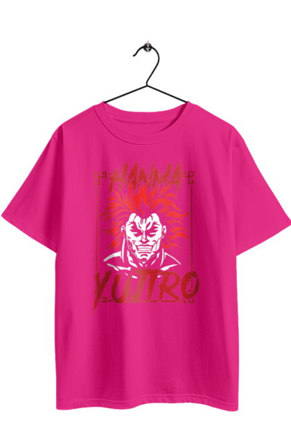 Футболка оверсайз з принтом "Боєць Баки Ханма Юдзіро". Anime, hanma baki, manga, yujiro hanma, аніме, боєць баки, бойові мистецтва, манга, серіал, ханма юдзіро. 2070702