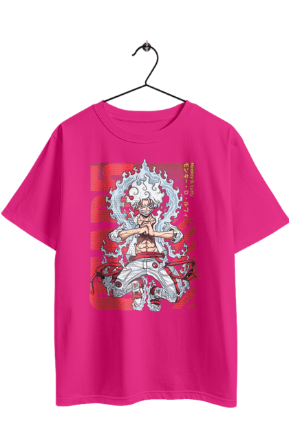 Футболка оверсайз з принтом "Ван Піс Луффі". Luffy, one piece, аніме, ван піс, великий куш, луффі, манга, монки де луффі, пірати. 2070702