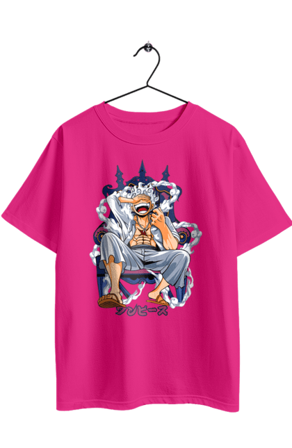 Футболка оверсайз з принтом "Ван Піс Луффі". Luffy, one piece, аніме, ван піс, великий куш, луффі, манга, монки де луффі, пірати. 2070702