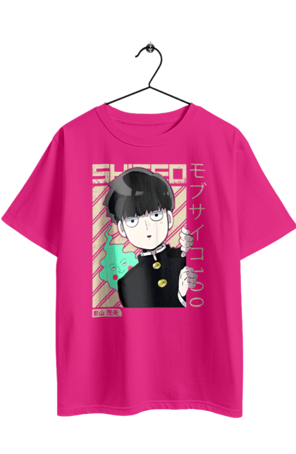 Футболка оверсайз з принтом "Mob Psycho 100". Anime, manga, mob psycho 100, shigeo kageyama, аніме, манга, моб, моб-вар ят 100, сігео кагеяма, шіґео каґеяма. 2070702