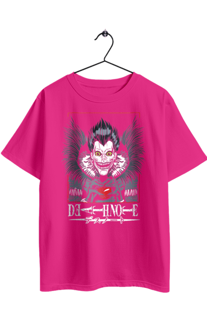 Футболка оверсайз з принтом "Зошит смерті Рюк". Death note, ryuk, аніме, бог смерті, зошит смерті, кіра, манга, рюк, шинігамі. 2070702